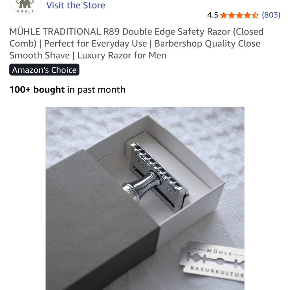 Muhle Chrome Safety Razor - Picture 8 of 14